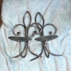 One of a kind silver matching set candle holders